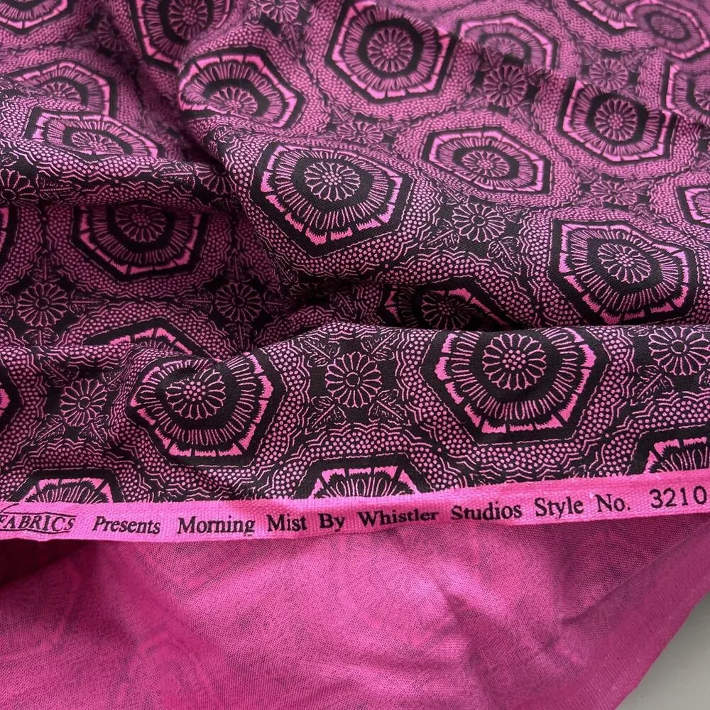 Windham Fabrics Morning Mist By Whistler Studios Hot Pink Black Cotton Quilting
